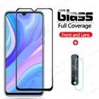 Защитное стекло 2 в 1 для Huawei Y8p 2020, 6,3, AQM-LX1, Y7p, Y6p, Y, 8 P, 7p, стеклянная пленка для объектива камеры