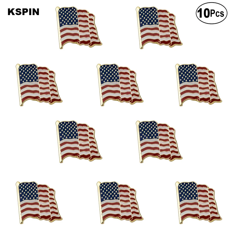 10pcs a lot U.S.A Fly Shape Flag Lapel Pin badge Brooch Pins Badges 10Pcs Lot |