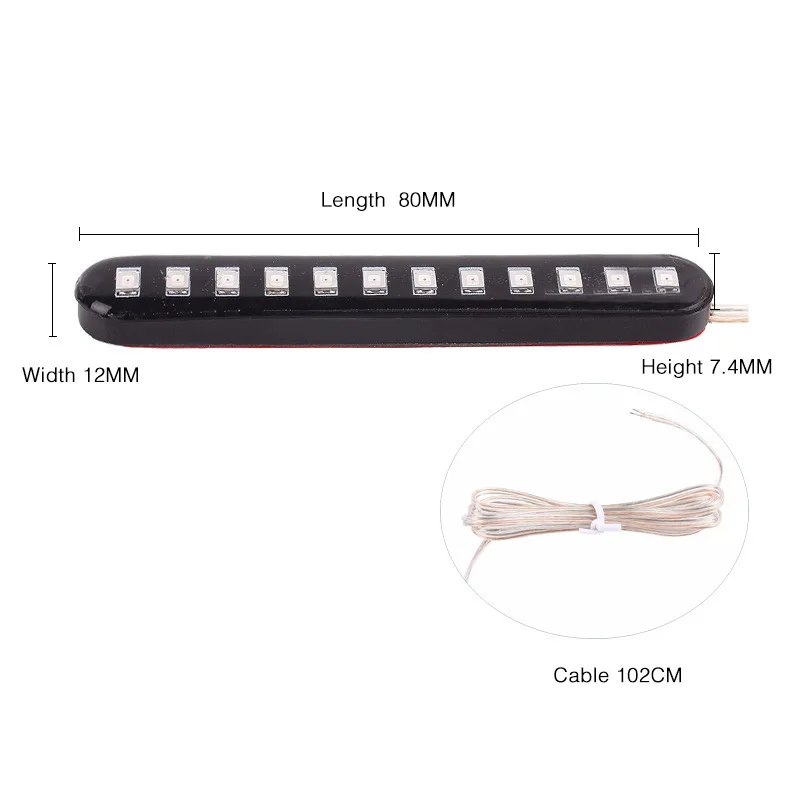 

2PCS 12LED Streamer Signal Turn Motorcycle Car Stream Flowing Turn Signal Yellow Lamp Dynamic Blinker Led Turn Signal