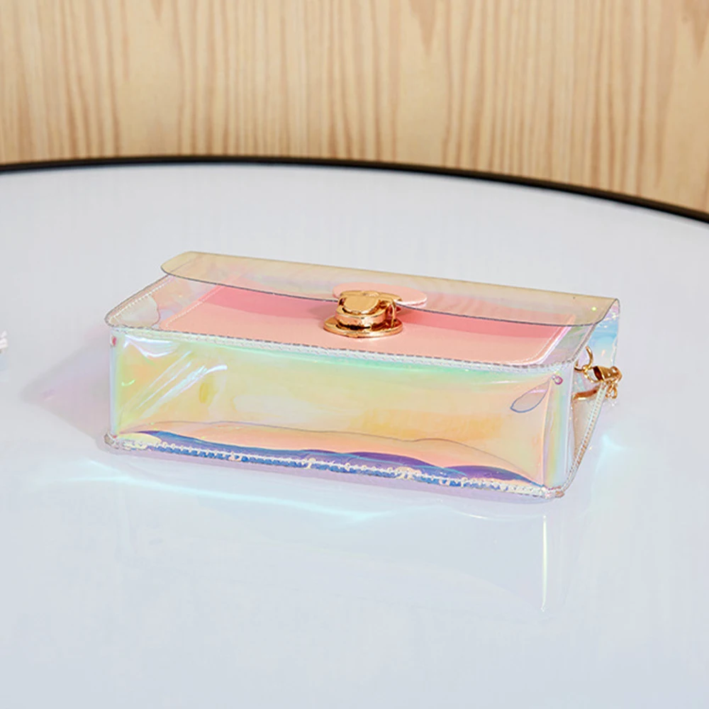 

Laser Transparent Pvc Shoulder Bags In Women's Totes Handbag Messenger Bag Female Ladies Clutches Beach Bag Lady Purse Sac