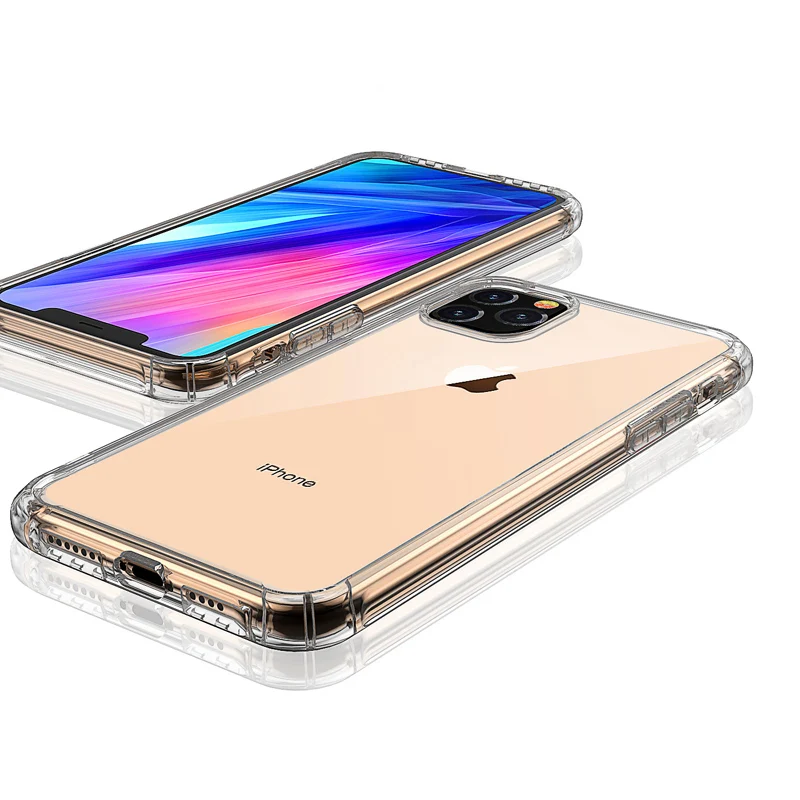 Чехол для Телефона iPhone X XR XS Max 11 Pro 6 6s 7 8 Plus ударопрочный бампер прозрачный мягкий
