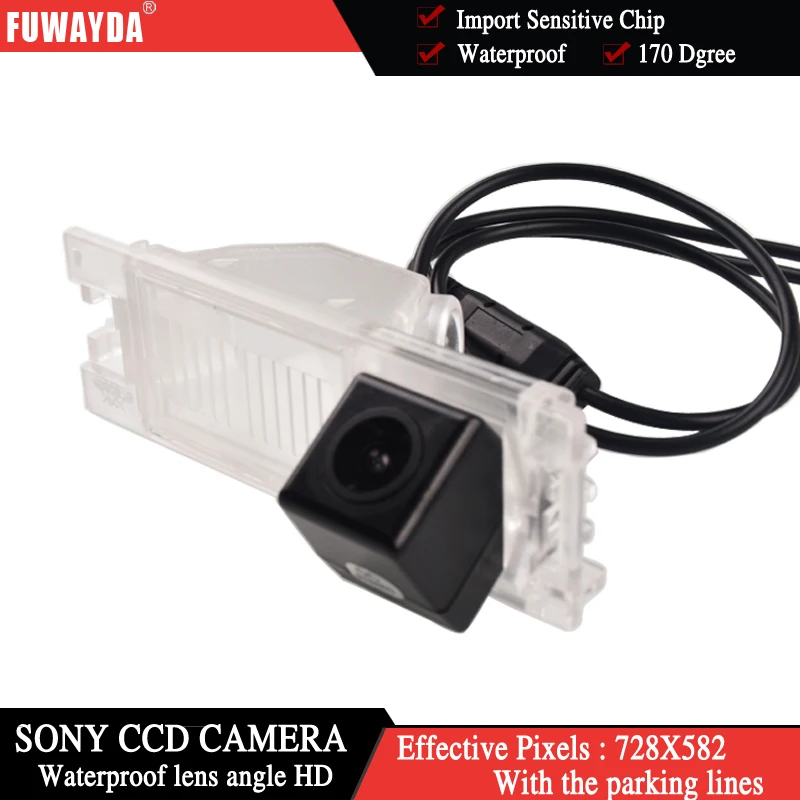 Камера заднего вида FUWAYDA HD CCD чип с углом обзора 170 градусов парковочная камера для