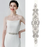 efily bridal rhinestone belt for wedding dress silver color crystal sash strass belt women ribbon bride accessories bridesmaid