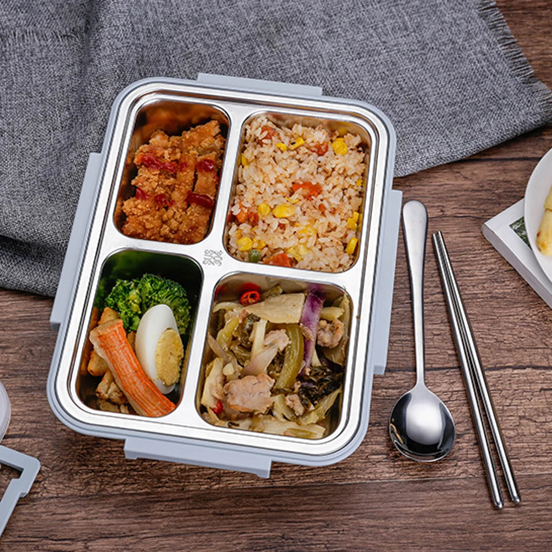 1700 мл 5 отсеков изолированный Ланч бокс из нержавеющей стали разделительная