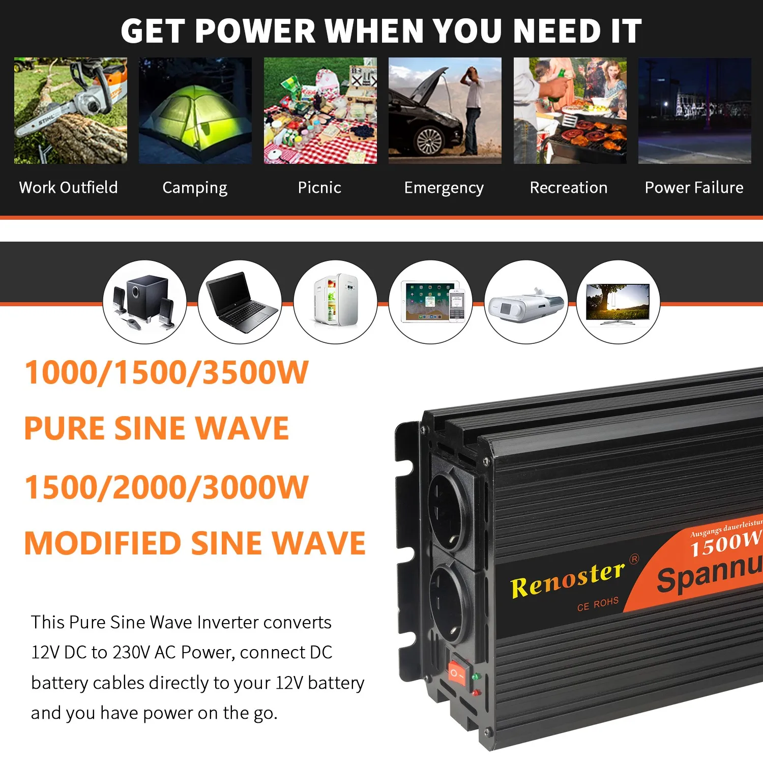 Инвертор немодулированного синусоидального сигнала преобразователь пиковый