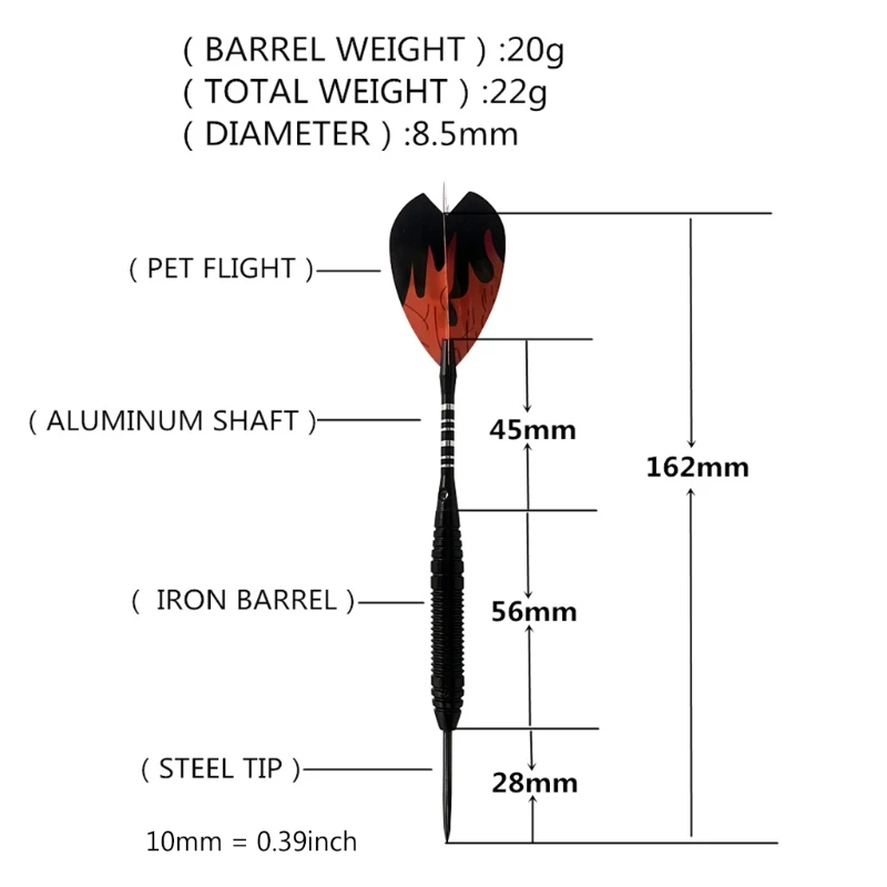 

12pcs 20g Steel Tip Darts Professional Darts Set Aluminum Shaft Needle Darts
