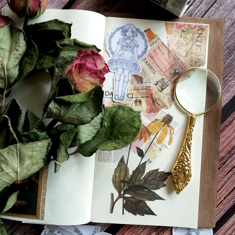 12 шт. в упаковке стиле ретро Платье для девочек аниме Стикеры s ремесла и