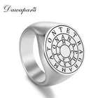 Волшебное кольцо или диск Соломона Dawapara, амулет Kabbalah, мужские кольца, ювелирные изделия из нержавеющей стали в стиле панк