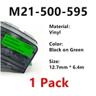 1 упаковка M21 500 595 виниловая лента для этикеток, лента черного и зеленого цвета для лабораторных принтеров BMP21 PLUS BMP21, устройство для изготовления этикеток, проволочные маркировочные рукава
