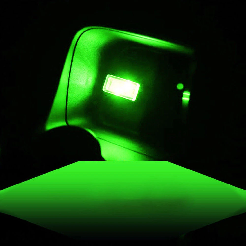 

2Pcs Flexible Green Mini USB LED Atmosphere Lamp Car Auto Vehicle Truck Interior Decoration Light Accessories Universal