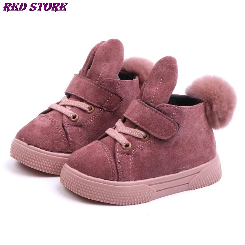 

Teenage Boots snow boots girls leather fashion short boots kids shoes Autumn and winter children's plus velvet warm martin boots