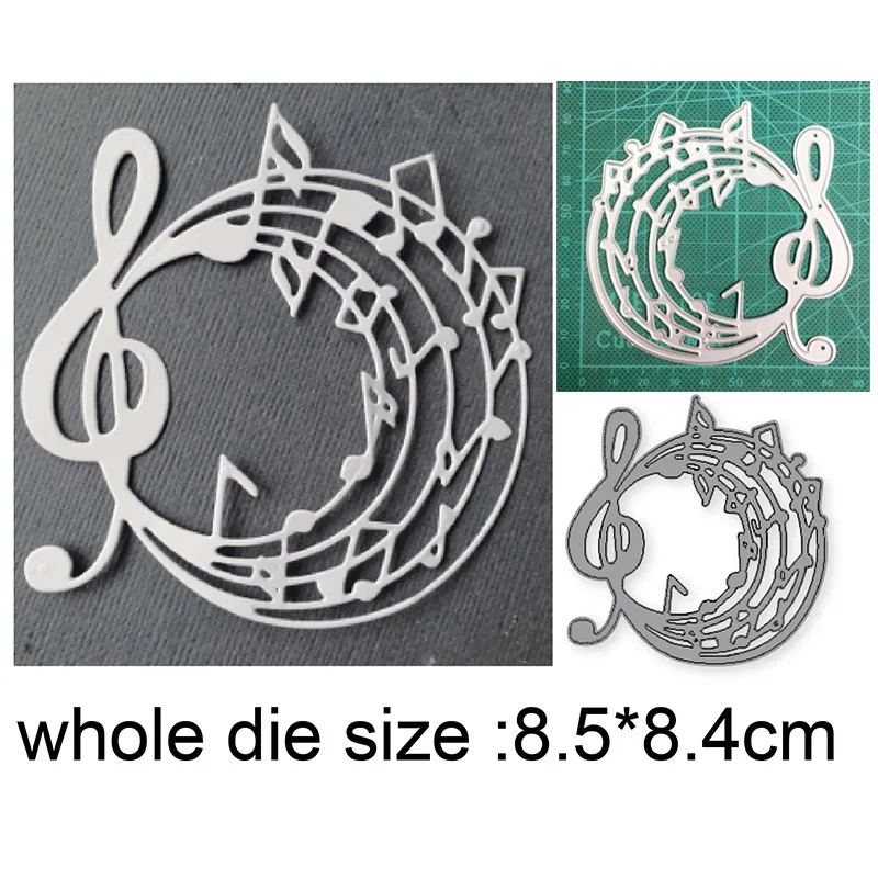 

Circle Frame Music Note New 2021 Metal Cutting Dies For DIY Scrapbooking And Card Making Decorative Embossing Die Cut Craft Dies