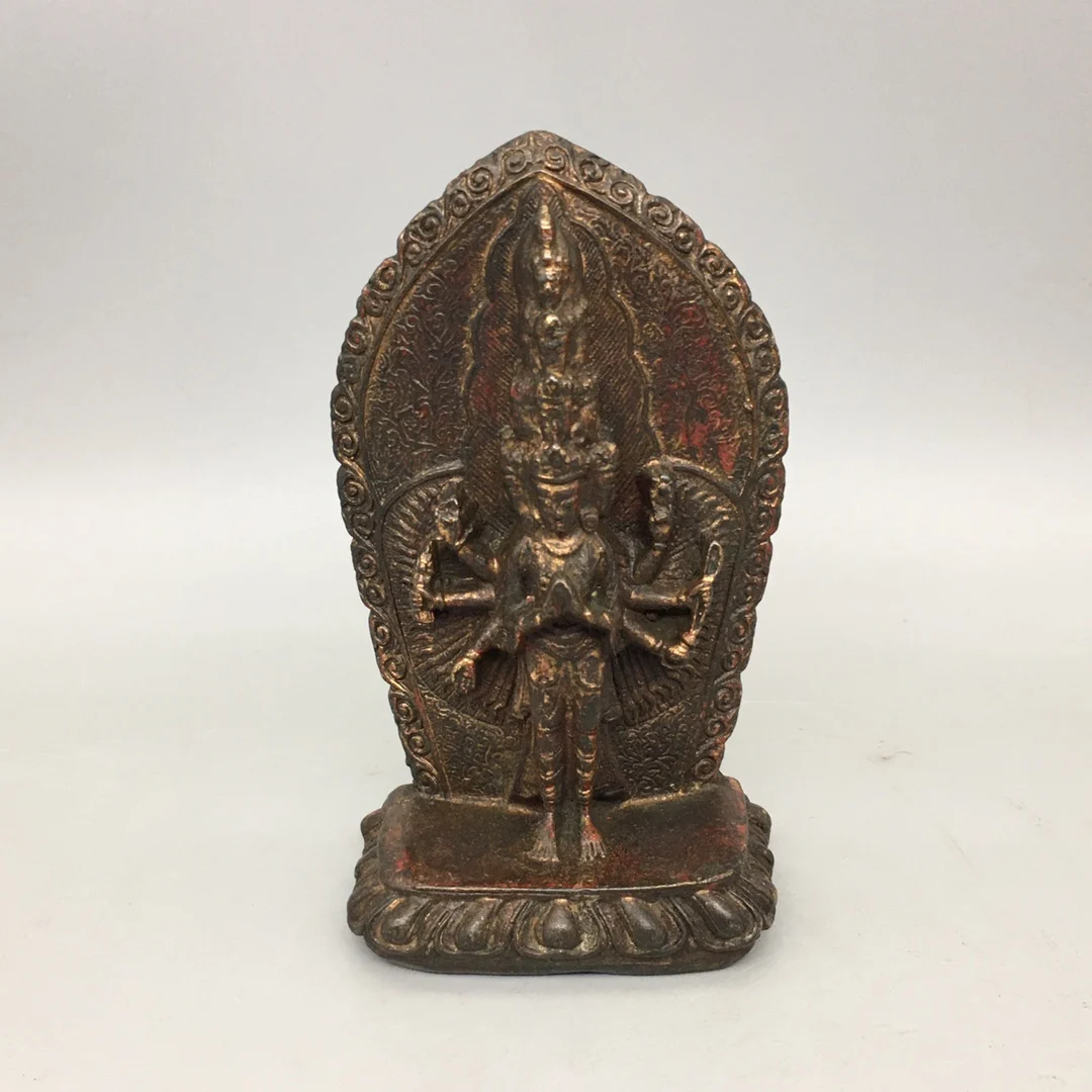 

Exquisite Red Copper Antique Thousand Hand Guanyin Home Decoration