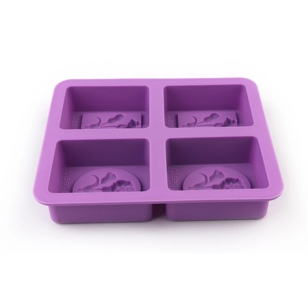 Силиконовая форма для мыла ручной работы прямоугольные формы в виде цветов