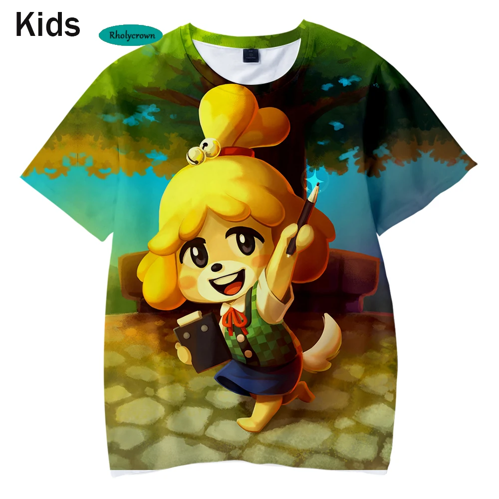 Женская футболка с 3D-принтом животных перекрещивающихся детей милая мягкая