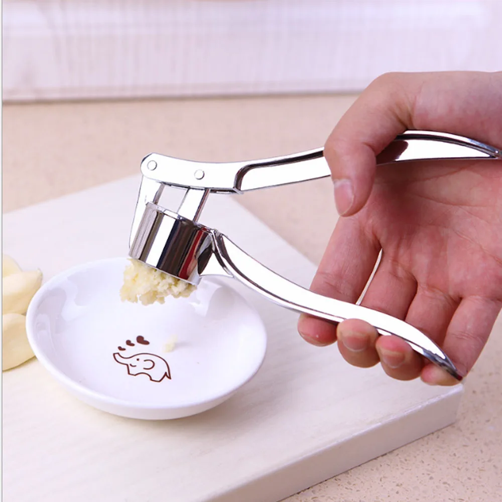 

Stainless steel garlic press kitchen cooking vegetables ginger juicer masher handheld ginger mincer tool garlic tool