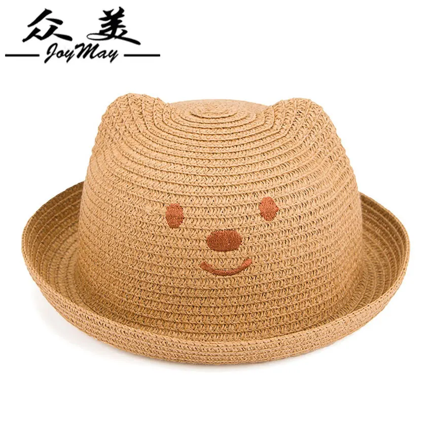 Hot Selling CHILDREN'S Hat Korean-style Bear Straw Baby College Style Infants Bucket C017 |