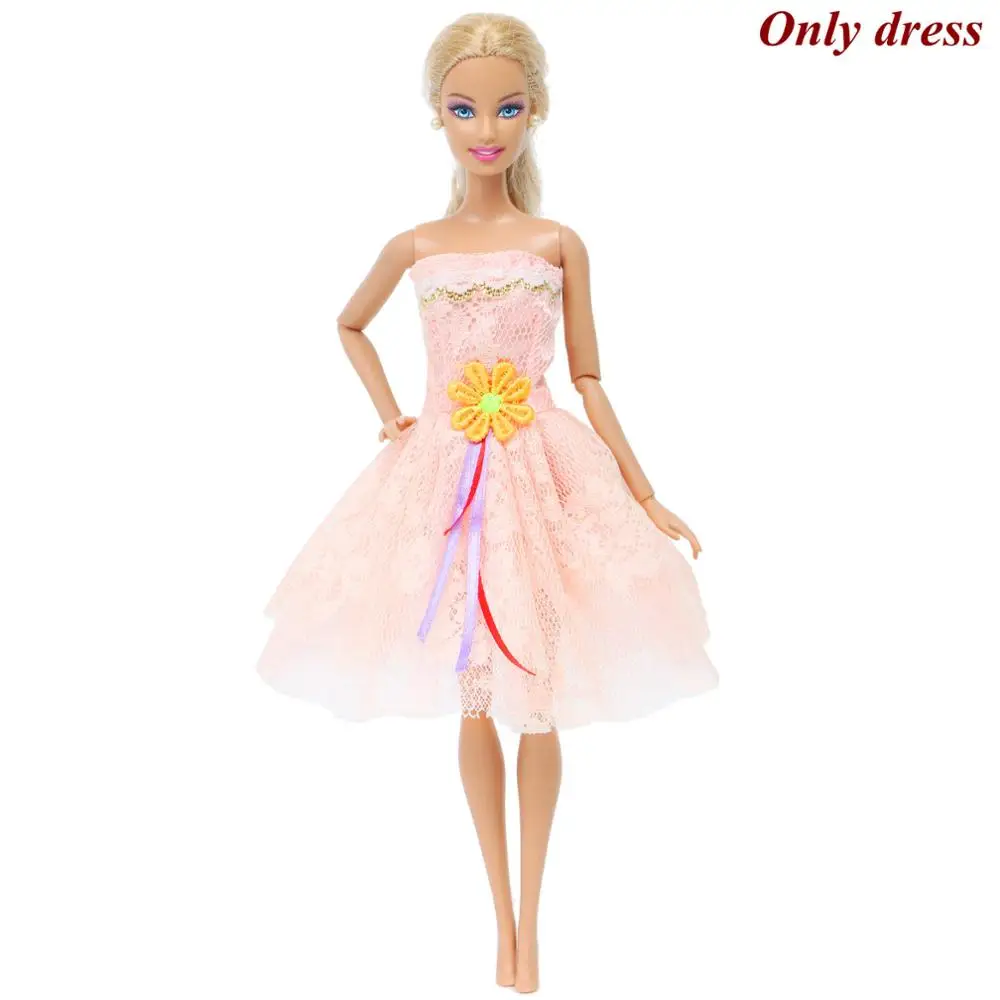 Only dress Модное свадебное платье ручной работы для куклы Барби; праздничная одежда принцессы; платье+ вуаль; одежда; аксессуары для куклы; детская игрушка - Цвет: Only dress