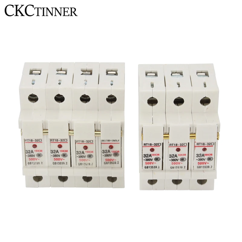 Медный предохранитель 1P 2P 3P 4P медный 380 В 500 10x38 мм