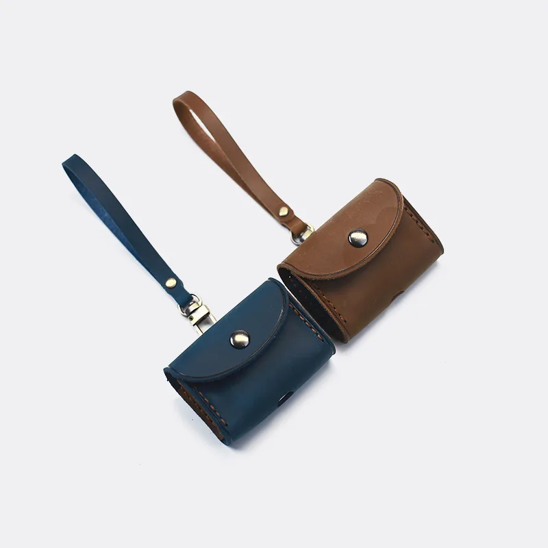 

Airpods Apple Earphone Protective Cover Wireless Lanyard Storage Anti-Loss Personalized Leather Earphone Holster