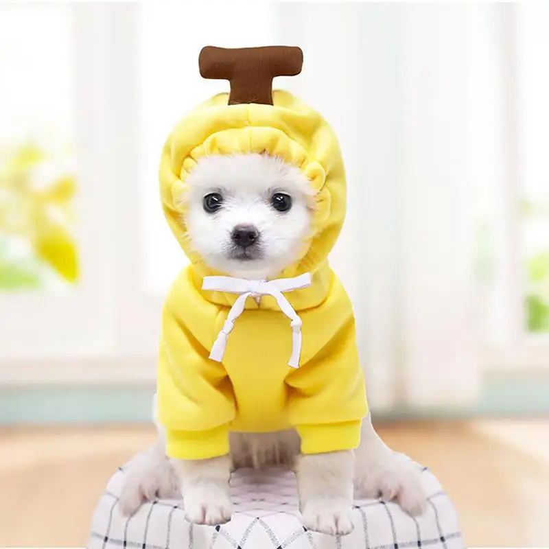 

1 Piece Plush Cotton Dog Hoodies Fashion Solid Color Hoodies For Teddy French Bulldog Chihuahua Winter Warm Pet Small Dog Hoodie