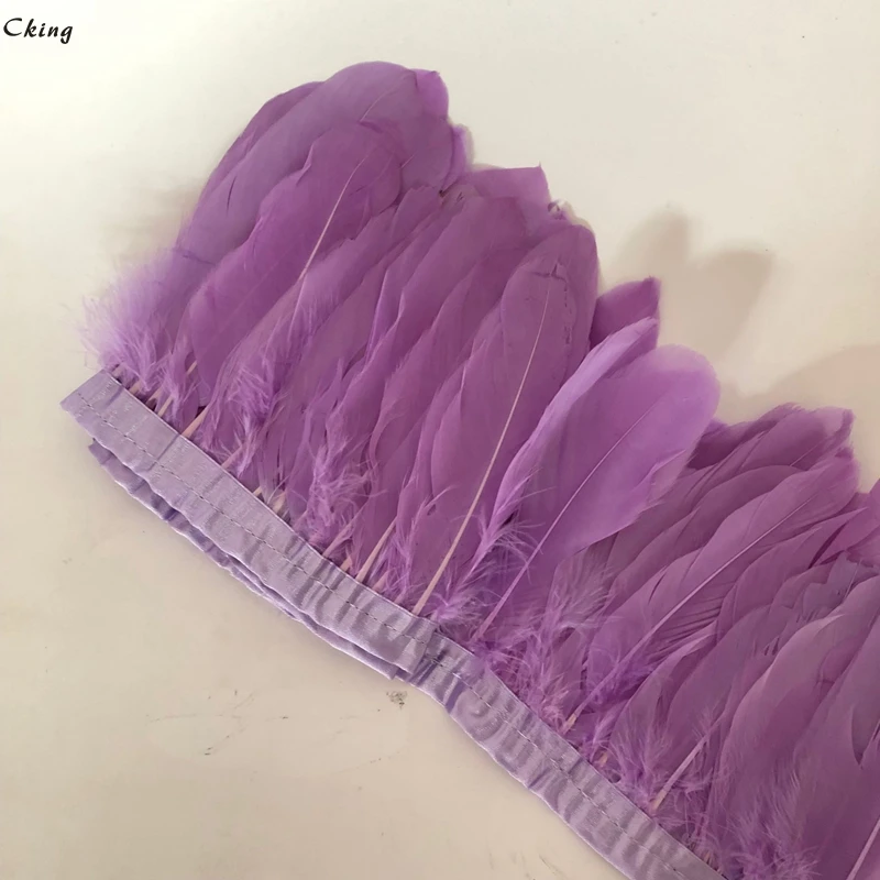 Цена 10 ярдов светло-фиолетовая окрашенная Высококачественная отделка из