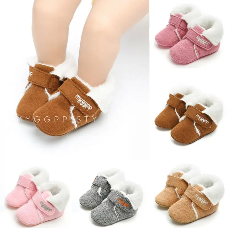 2019 теплые зимние ботинки для маленьких мальчиков и девочек новорожденных первых