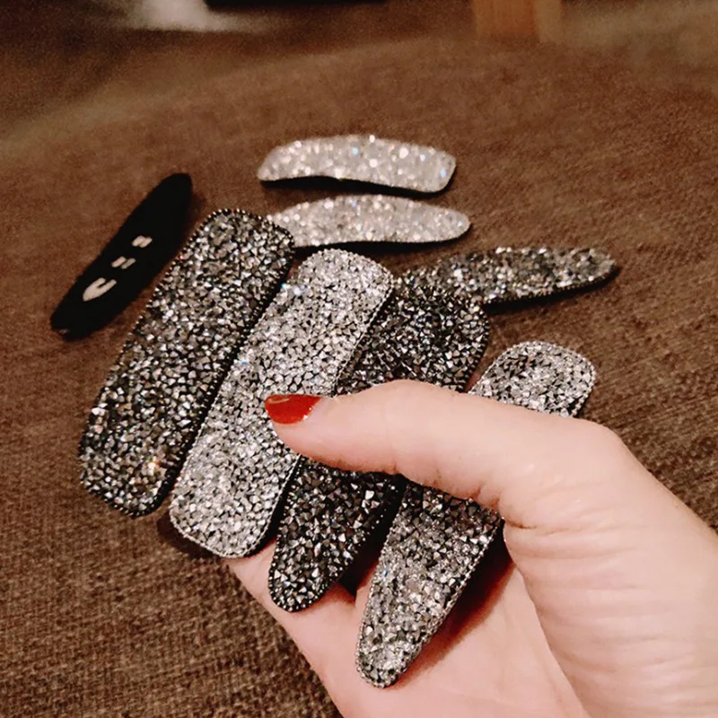 Заколки для волос с бусинами женские сияющие хрустальные стразы милые