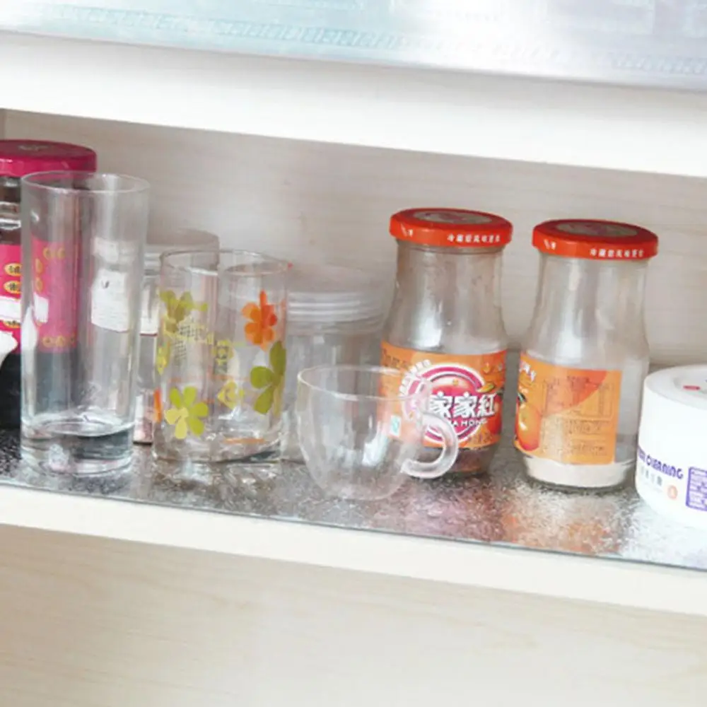 Водостойкая наклейка из алюминиевой фольги 40 Х100 см для кухни настенного стола