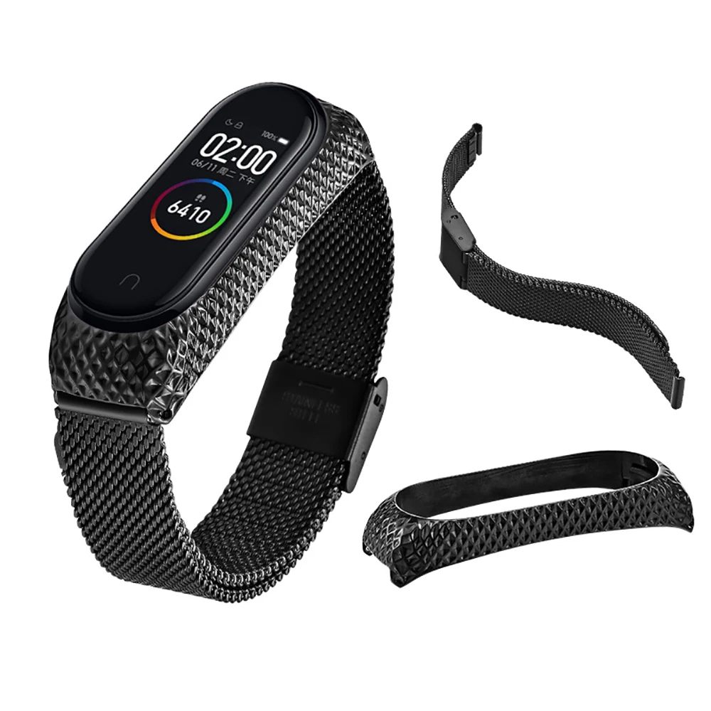 Металлический ремешок для Xiaomi Mi Band 4 металлический браслет из нержавеющей стали 3