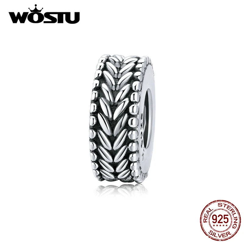 WOSTU пшеничная пробка силиконовые бусины Стерлинговое Серебро 925 пробы подходит