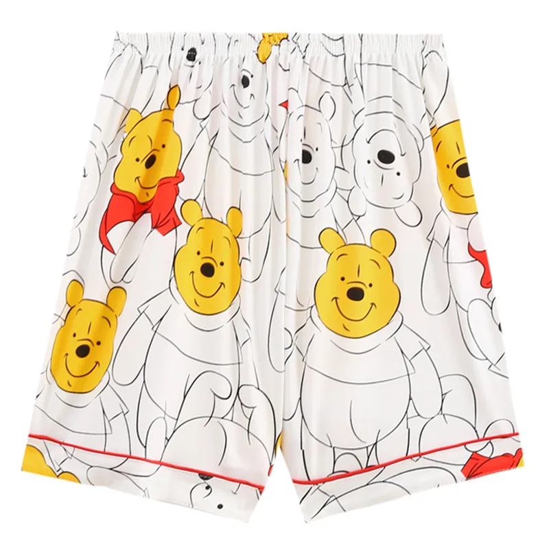 

Pajama Set Women Lovely Pooh Bear Summer Short Sleeve Homewear 2 Pieces Pijama Suits With Shorts Cartoon Payama Party Anime