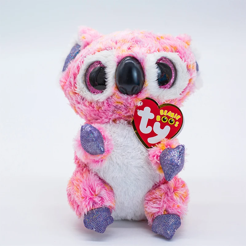 

15cm Ty Stuffed Plush Animals Kacey the Pink Koala Toy Big Eye Soft Toys Girl Christmas Birthday Gift
