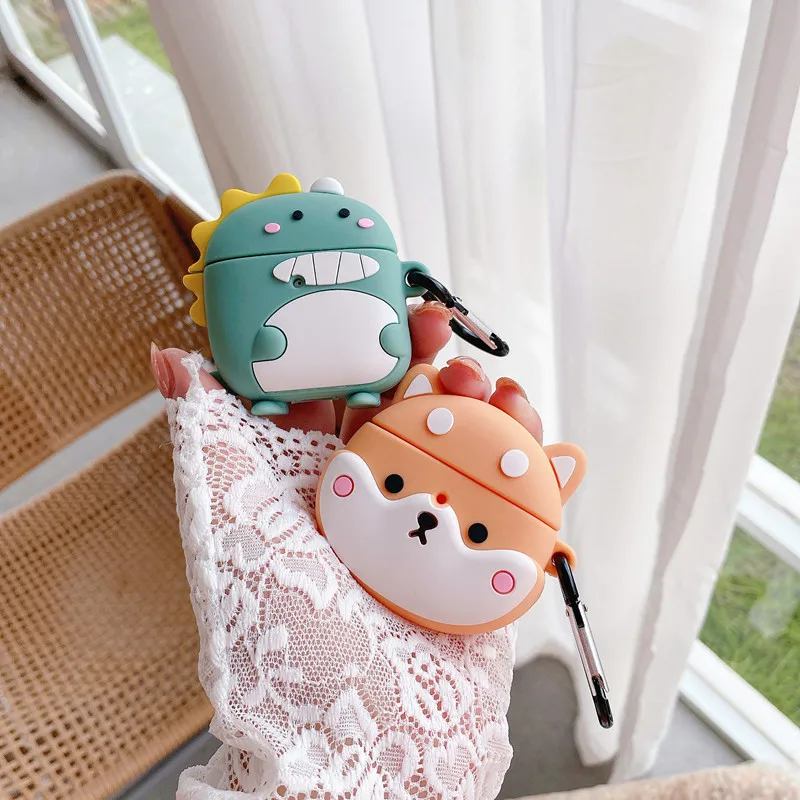 

Чехол для наушников Xiaomi Redmi Buds3 из ТПУ с изображением динозавра Шиба-ину