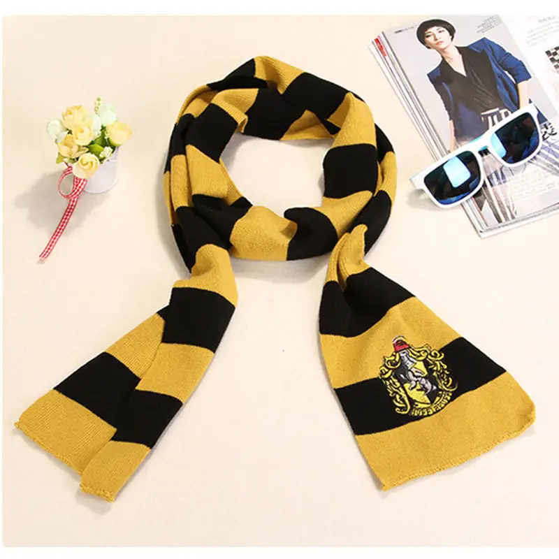 10 шт много Поттера шарф Гриффиндор Слизерин Ravenclaw Hufflepuff зимние шарфы оптом - Цвет: Hufflepuff
