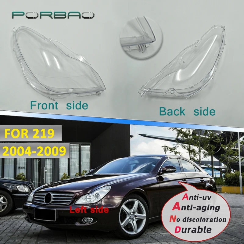 

Car Headlight Lenses Cover for 219 2004 2005 2006 2007 2008 2009 Transparent Glasses Lampshade