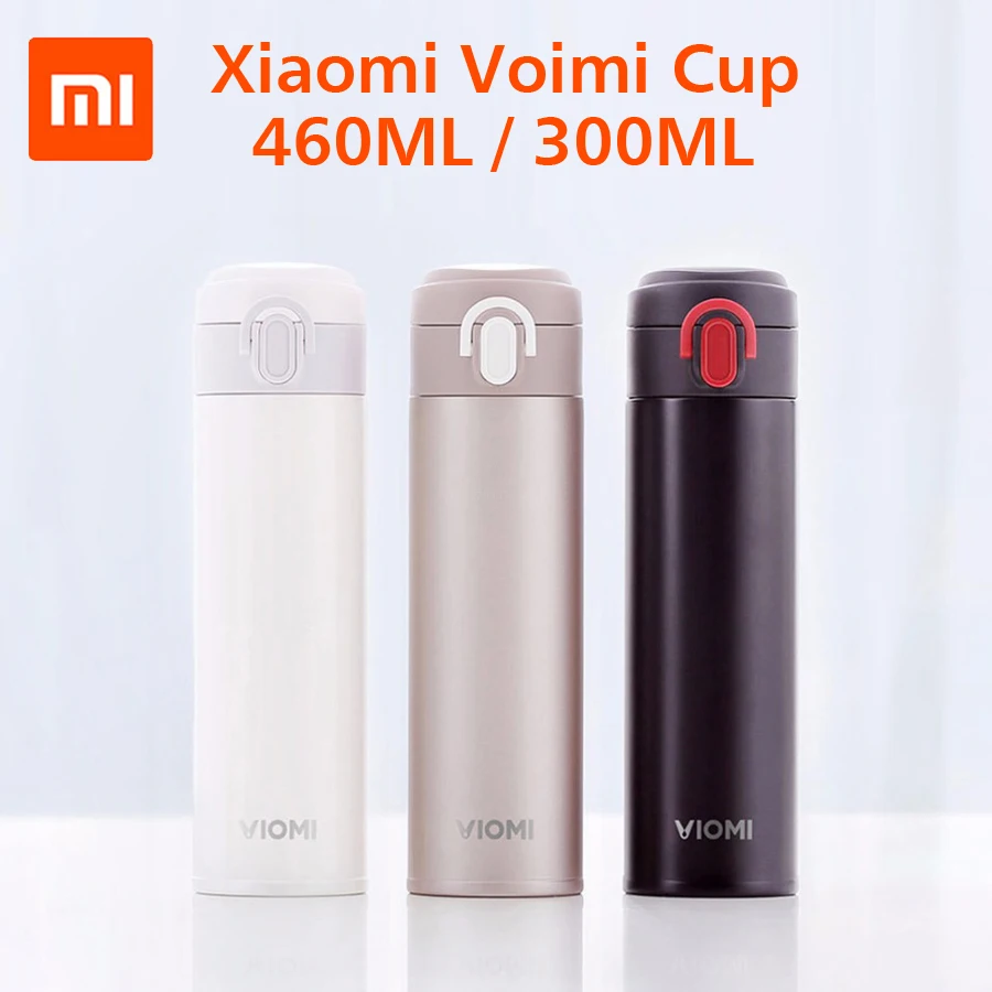 

Xiaomi Mijia VIOMI Portable Vacuum Thermos 300ML /460ml Lightweight Alloy Material 24 Hours Smart Thermos Single Hand ON/Close