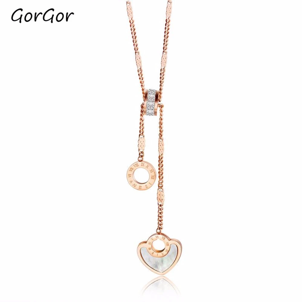 GorGor в Корейском стиле Новый стиль розово Позолоченные ювелирные изделия из