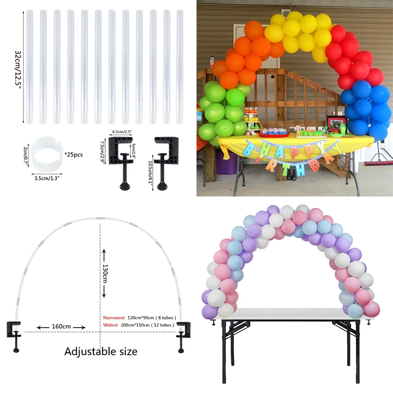 1 Juego de soporte para arco de globos de boda, columna de soporte para ni&ntilde;os y adultos, accesorios para globos de cumplea&ntilde;os y Baby Shower-0