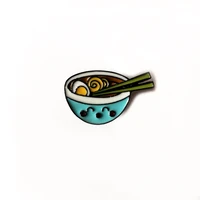 fashion enamel brooch chinese food noodle pins for backpacks womens brooches jewelry gifts