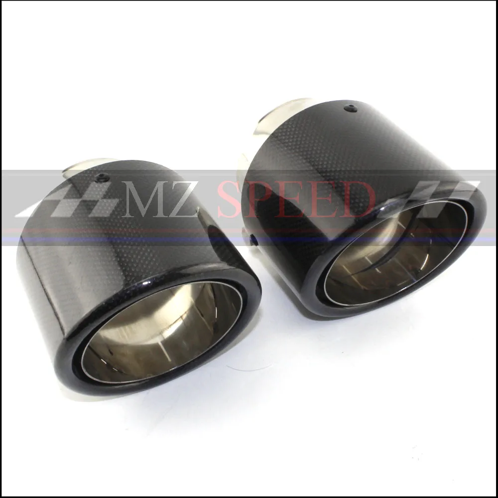 1 шт. длинный глянцевый глушитель 120 мм из углеродного волокна и нержавеющей стали