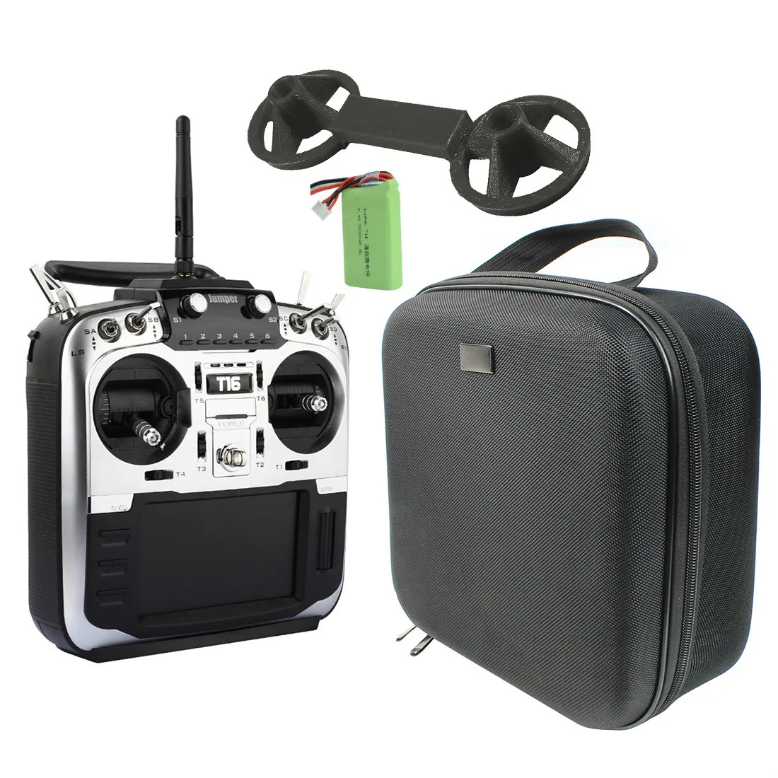 M2 With Bag Battery Jumper T16 pro T16 Plus Hall Gimbal с открытым исходным кодом мультипротокол радиопередатчик JP4-in-1 радиочастотный модуль 2,4G 16CH пульт дистанционного управления - Цвет: M2 With Bag Battery