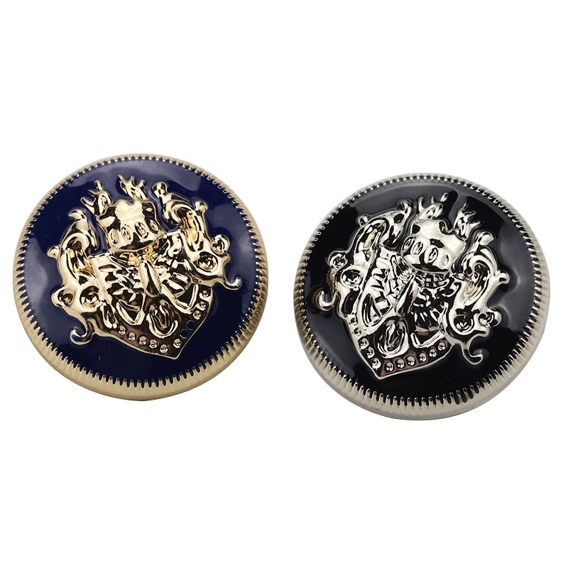 10pcs/lot Brand british style high-grade metal buttons coat jacket buttoned snap fastener Plating metal snap Sewing Supplies images - 6