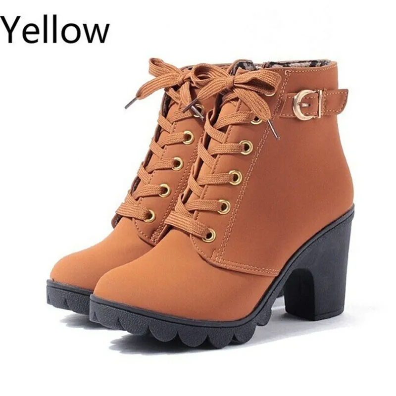 

Autumn Winter 2018 Woman Boots Women Shoes Ladies Thick Fur Ankle Boots Women High Heel Platform Rubber Shoes Snow Boots