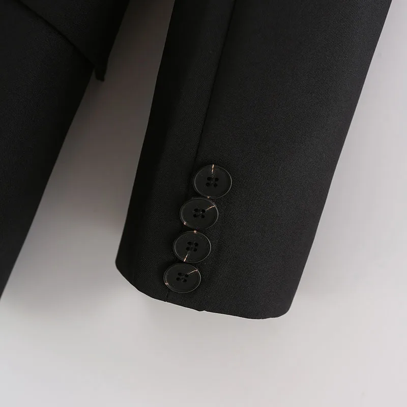 

SeeBeautiful Casual Loose Blazer Coat Notched Collar Long Sleeve One Button Pockets New Fashion 2021 Spring Women M761