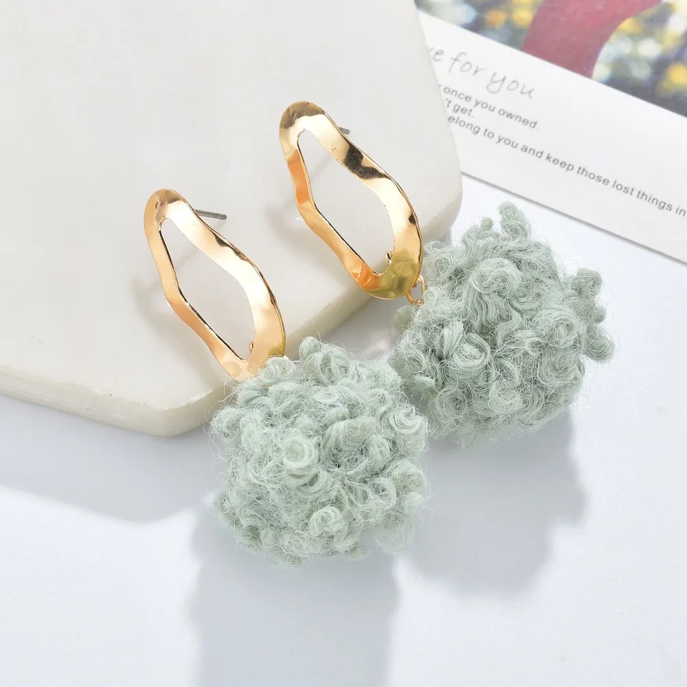 Terreau Kathy Корея модные женские серьги 2019 богемный цветок пряжа серьги-капли