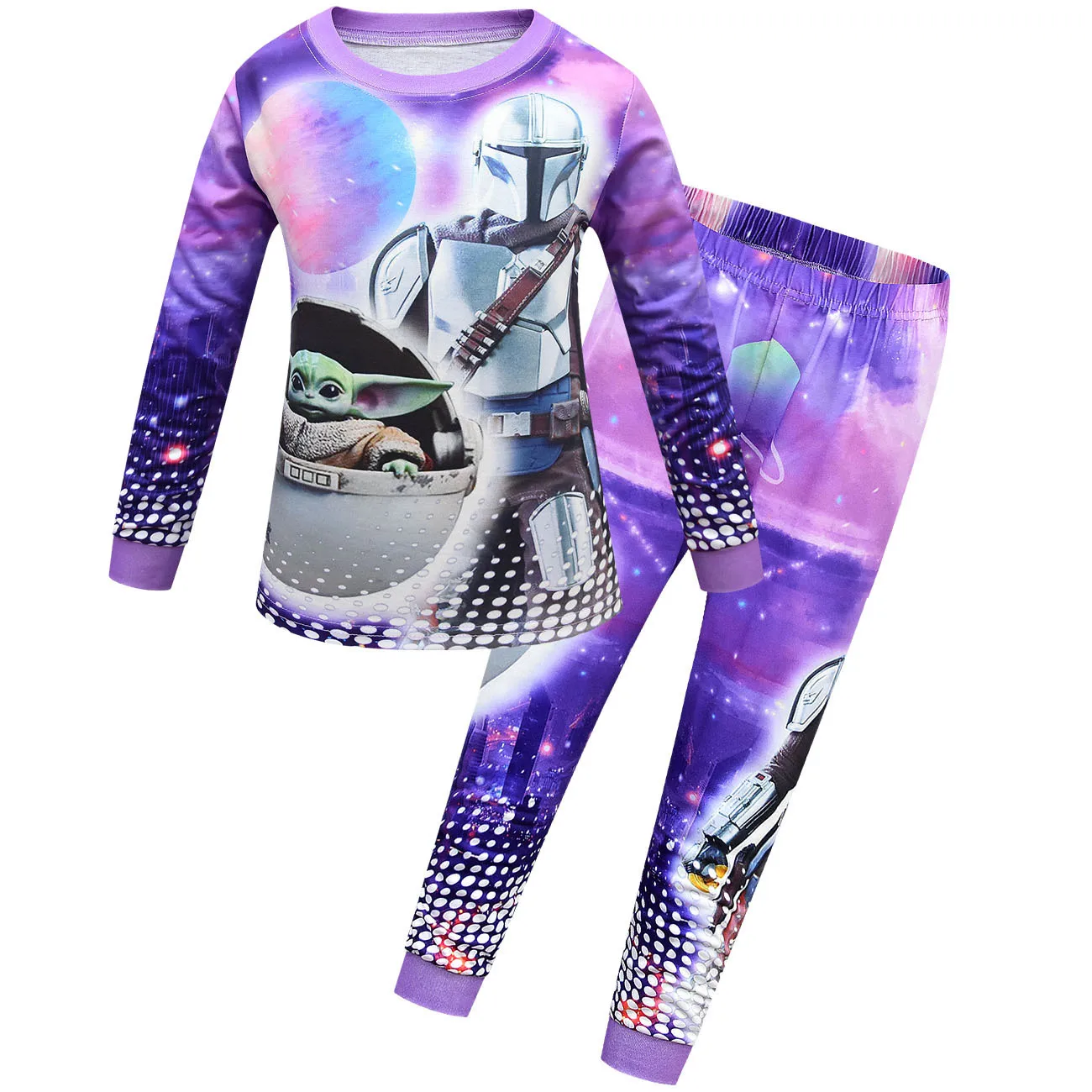 3D Детские йода Мандалорское детская одежда для сна пижама маленькой девочки на