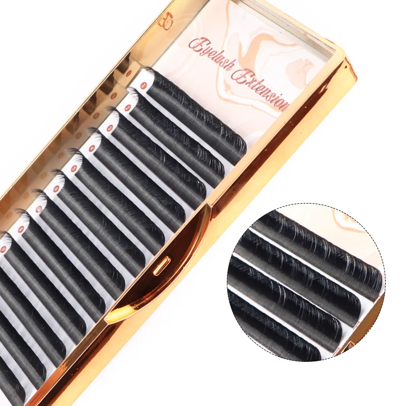 Korea Silk Mink Russian Volume Eyelash Extensions - Soft & Natural Handmade Individual Eye Lashes, 12 Lines per Tray. image 2