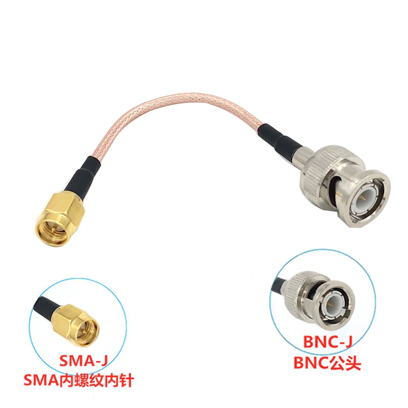 SMA macho a BNC conector macho RG316, Cable espiral RF Coaxial, adaptador de montaje