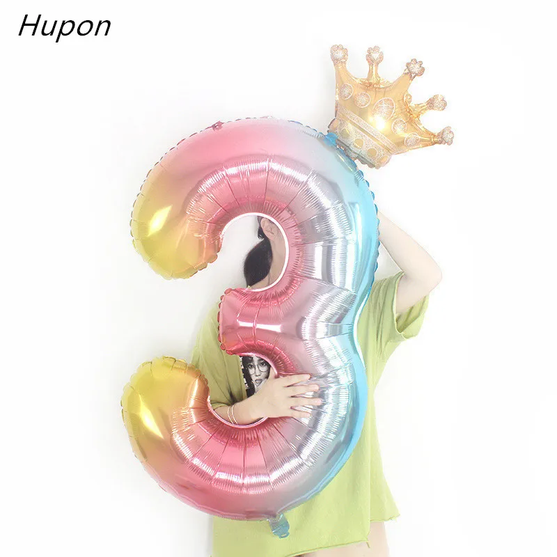 32-дюймовые шары из фольги с цифрами воздушные для детей на день рождения